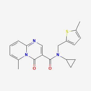 molecular formula C19H19N3O2S B5422017 N-cyclopropyl-6-methyl-N-[(5-methyl-2-thienyl)methyl]-4-oxo-4H-pyrido[1,2-a]pyrimidine-3-carboxamide 