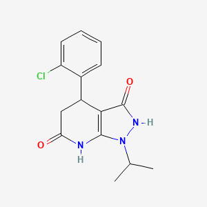molecular formula C15H16ClN3O2 B5422075 4-(2-chlorophenyl)-1-isopropyl-4,7-dihydro-1H-pyrazolo[3,4-b]pyridine-3,6(2H,5H)-dione 