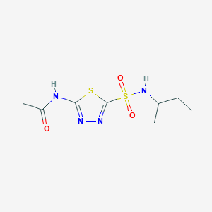 molecular formula C8H14N4O3S2 B5422097 N-{5-[(sec-butylamino)sulfonyl]-1,3,4-thiadiazol-2-yl}acetamide 