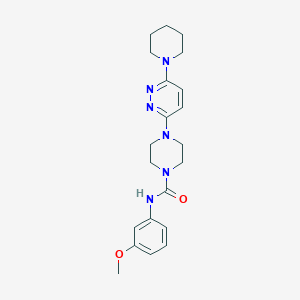 molecular formula C21H28N6O2 B5422196 N-(3-methoxyphenyl)-4-[6-(1-piperidinyl)-3-pyridazinyl]-1-piperazinecarboxamide 