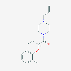 molecular formula C18H26N2O2 B5422210 2-(2-Methylphenoxy)-1-[4-(prop-2-en-1-yl)piperazin-1-yl]butan-1-one 