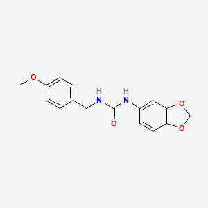 molecular formula C16H16N2O4 B5422298 N-(1,3-BENZODIOXOL-5-YL)-N'-(4-METHOXYBENZYL)UREA 