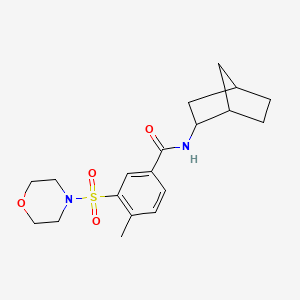 molecular formula C19H26N2O4S B5422331 N-bicyclo[2.2.1]hept-2-yl-4-methyl-3-(morpholin-4-ylsulfonyl)benzamide 