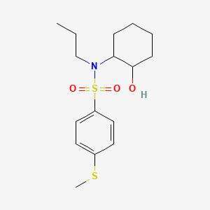 molecular formula C16H25NO3S2 B5422359 N-(2-hydroxycyclohexyl)-4-(methylthio)-N-propylbenzenesulfonamide 