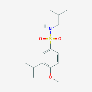molecular formula C14H23NO3S B5422394 N-isobutyl-3-isopropyl-4-methoxybenzenesulfonamide 