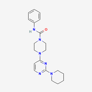 molecular formula C20H26N6O B5422401 N-phenyl-4-[2-(1-piperidinyl)-4-pyrimidinyl]-1-piperazinecarboxamide 