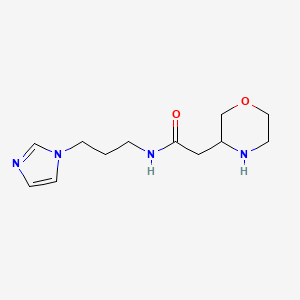 molecular formula C12H20N4O2 B5422403 N-[3-(1H-imidazol-1-yl)propyl]-2-(3-morpholinyl)acetamide dihydrochloride 