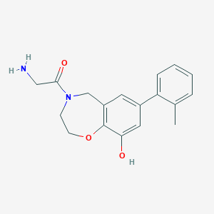 molecular formula C18H20N2O3 B5422425 4-glycyl-7-(2-methylphenyl)-2,3,4,5-tetrahydro-1,4-benzoxazepin-9-ol hydrochloride 