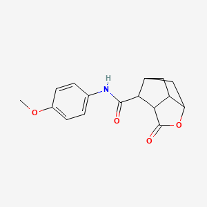 molecular formula C16H17NO4 B5422489 N-(4-methoxyphenyl)-2-oxohexahydro-2H-3,5-methanocyclopenta[b]furan-7-carboxamide 