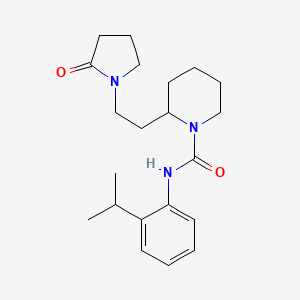 molecular formula C21H31N3O2 B5422512 N-(2-isopropylphenyl)-2-[2-(2-oxo-1-pyrrolidinyl)ethyl]-1-piperidinecarboxamide 