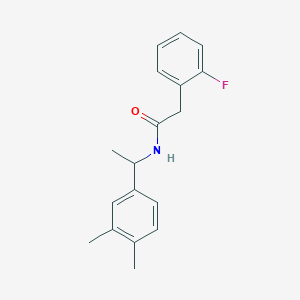 molecular formula C18H20FNO B5422531 N-[1-(3,4-dimethylphenyl)ethyl]-2-(2-fluorophenyl)acetamide 