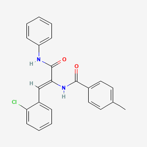 molecular formula C23H19ClN2O2 B5422557 N-[(Z)-3-anilino-1-(2-chlorophenyl)-3-oxoprop-1-en-2-yl]-4-methylbenzamide 