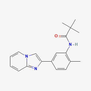 molecular formula C19H21N3O B5422621 N-(5-imidazo[1,2-a]pyridin-2-yl-2-methylphenyl)-2,2-dimethylpropanamide 