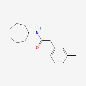 molecular formula C16H23NO B5422675 N-cycloheptyl-2-(3-methylphenyl)acetamide 