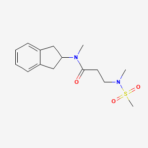 molecular formula C15H22N2O3S B5422688 N~1~-(2,3-dihydro-1H-inden-2-yl)-N~1~,N~3~-dimethyl-N~3~-(methylsulfonyl)-beta-alaninamide 