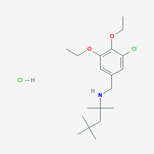 molecular formula C19H33Cl2NO2 B5422811 N-[(3-chloro-4,5-diethoxyphenyl)methyl]-2,4,4-trimethylpentan-2-amine;hydrochloride 