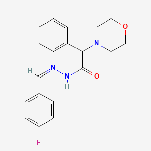 molecular formula C19H20FN3O2 B5422840 N'-(4-fluorobenzylidene)-2-(4-morpholinyl)-2-phenylacetohydrazide 