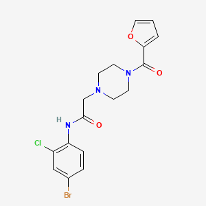 molecular formula C17H17BrClN3O3 B5422844 N-(4-bromo-2-chlorophenyl)-2-[4-(furan-2-carbonyl)piperazin-1-yl]acetamide 