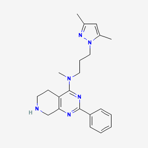 molecular formula C22H28N6 B5422900 N-[3-(3,5-dimethyl-1H-pyrazol-1-yl)propyl]-N-methyl-2-phenyl-5,6,7,8-tetrahydropyrido[3,4-d]pyrimidin-4-amine 