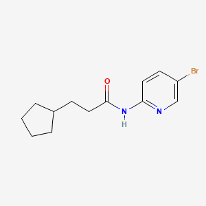 molecular formula C13H17BrN2O B5422947 N-(5-bromopyridin-2-yl)-3-cyclopentylpropanamide 