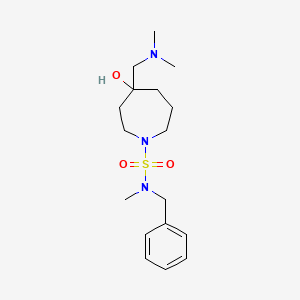 molecular formula C17H29N3O3S B5422987 N-benzyl-4-[(dimethylamino)methyl]-4-hydroxy-N-methyl-1-azepanesulfonamide 