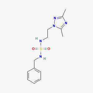 molecular formula C13H19N5O2S B5423026 N-benzyl-N'-[2-(3,5-dimethyl-1H-1,2,4-triazol-1-yl)ethyl]sulfamide 