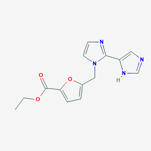 molecular formula C14H14N4O3 B5423037 ethyl 5-(1H,1'H-2,4'-biimidazol-1-ylmethyl)-2-furoate 