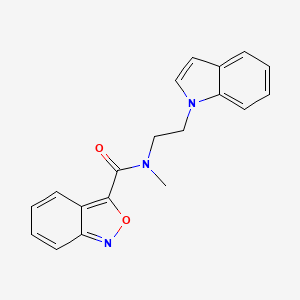molecular formula C19H17N3O2 B5423051 N-[2-(1H-indol-1-yl)ethyl]-N-methyl-2,1-benzisoxazole-3-carboxamide 