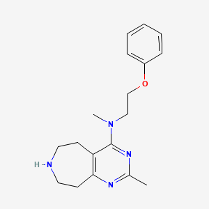 molecular formula C18H24N4O B5423127 N,2-dimethyl-N-(2-phenoxyethyl)-6,7,8,9-tetrahydro-5H-pyrimido[4,5-d]azepin-4-amine dihydrochloride 