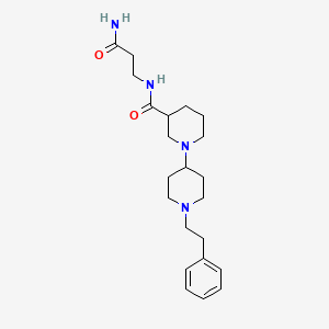 molecular formula C22H34N4O2 B5423132 N-(3-amino-3-oxopropyl)-1'-(2-phenylethyl)-1,4'-bipiperidine-3-carboxamide 