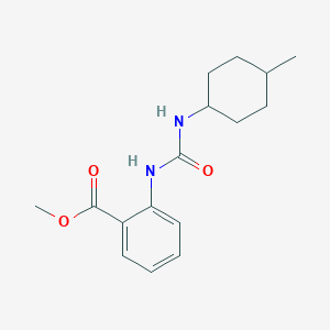 molecular formula C16H22N2O3 B5423165 methyl 2-({[(4-methylcyclohexyl)amino]carbonyl}amino)benzoate 