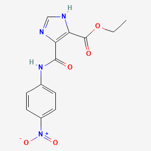molecular formula C13H12N4O5 B5423198 ethyl 4-[(4-nitrophenyl)carbamoyl]-1H-imidazole-5-carboxylate 