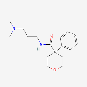 molecular formula C17H26N2O2 B5423214 N-[3-(dimethylamino)propyl]-4-phenyltetrahydro-2H-pyran-4-carboxamide 
