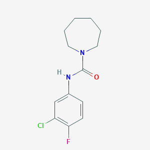 molecular formula C13H16ClFN2O B5423224 N-(3-chloro-4-fluorophenyl)azepane-1-carboxamide 