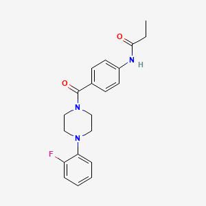 molecular formula C20H22FN3O2 B5423232 N-(4-{[4-(2-fluorophenyl)-1-piperazinyl]carbonyl}phenyl)propanamide 