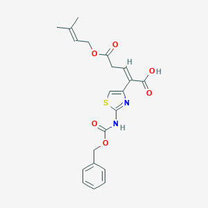 2-(2-(((Benzyloxy)carbonyl)amino)thiazol-4-yl)-5-((3-methylbut-2-en-1-yl)oxy)-5-oxopent-2-enoic acid