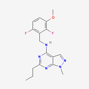 molecular formula C17H19F2N5O B5423484 N-(2,6-difluoro-3-methoxybenzyl)-1-methyl-6-propyl-1H-pyrazolo[3,4-d]pyrimidin-4-amine 