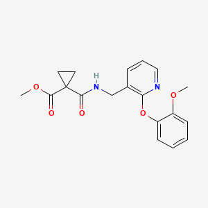 molecular formula C19H20N2O5 B5423544 methyl 1-[({[2-(2-methoxyphenoxy)pyridin-3-yl]methyl}amino)carbonyl]cyclopropanecarboxylate 
