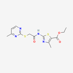 molecular formula C14H16N4O3S2 B5423547 ETHYL 4-METHYL-2-({2-[(4-METHYL-2-PYRIMIDINYL)SULFANYL]ACETYL}AMINO)-1,3-THIAZOLE-5-CARBOXYLATE 