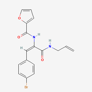molecular formula C17H15BrN2O3 B5423762 N-[(E)-1-(4-bromophenyl)-3-oxo-3-(prop-2-enylamino)prop-1-en-2-yl]furan-2-carboxamide 