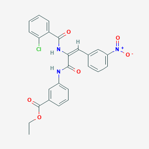 molecular formula C25H20ClN3O6 B5423849 ethyl 3-{[2-[(2-chlorobenzoyl)amino]-3-(3-nitrophenyl)acryloyl]amino}benzoate 