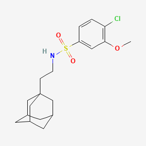 molecular formula C19H26ClNO3S B5423872 N-[2-(adamantan-1-yl)ethyl]-4-chloro-3-methoxybenzene-1-sulfonamide 