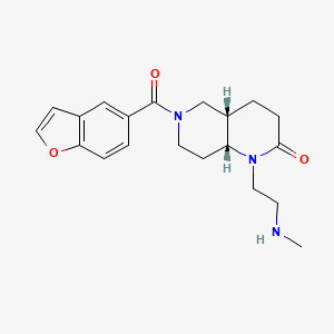 molecular formula C20H25N3O3 B5424042 rel-(4aS,8aR)-6-(1-benzofuran-5-ylcarbonyl)-1-[2-(methylamino)ethyl]octahydro-1,6-naphthyridin-2(1H)-one hydrochloride 