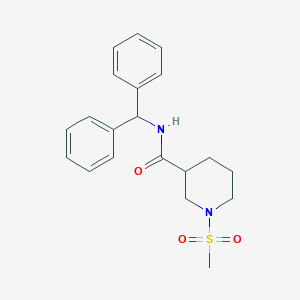molecular formula C20H24N2O3S B5424067 N-(diphenylmethyl)-1-(methylsulfonyl)-3-piperidinecarboxamide 