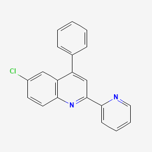 molecular formula C20H13ClN2 B5424260 6-Chloro-4-phenyl-2-(2-pyridyl)quinoline 