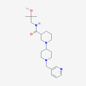 molecular formula C22H36N4O2 B5424298 N-(2-methoxy-2-methylpropyl)-1'-(pyridin-3-ylmethyl)-1,4'-bipiperidine-3-carboxamide 