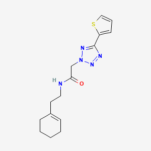 molecular formula C15H19N5OS B5424478 N-(2-cyclohex-1-en-1-ylethyl)-2-[5-(2-thienyl)-2H-tetrazol-2-yl]acetamide 