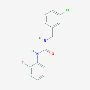 molecular formula C14H12ClFN2O B5424525 N-(3-chlorobenzyl)-N'-(2-fluorophenyl)urea 