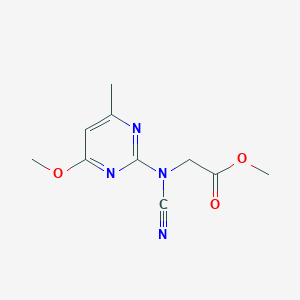 molecular formula C10H12N4O3 B5424670 Methyl 2-[cyano(4-methoxy-6-methylpyrimidin-2-YL)amino]acetate 