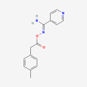 molecular formula C15H15N3O2 B5424790 N'-{[2-(4-methylphenyl)acetyl]oxy}-4-pyridinecarboximidamide 